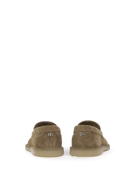 Mocassino in suede nocciola