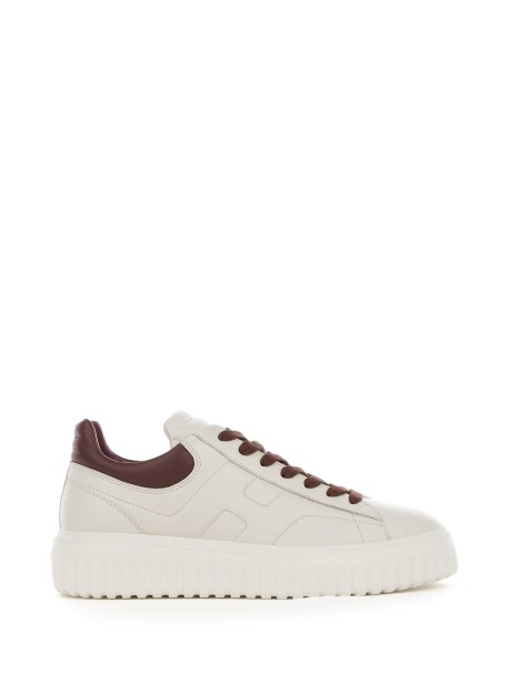 Sneaker H-Stripes cream in leather