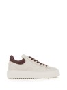 Sneaker H-Stripes panna in pelle