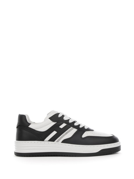 Sneakers H630 bianco nero in pelle