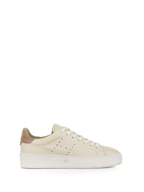 Sneakers H672 crema in pelle