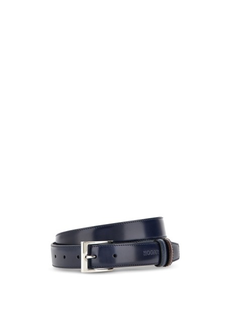 Men's Blue Leather Belt Men's Blue Leather Belt