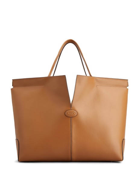 Medium Folio Leather Shopping Bag