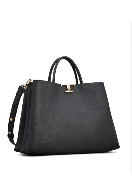 【関税・送料込み】Borsa T Timeless Media In Pelle Traforata Woman ORANGE T Timeless Shopping Bag in Raffia and Leather