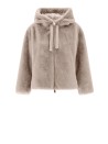 Beige Chantilly Short Jacket with Hood