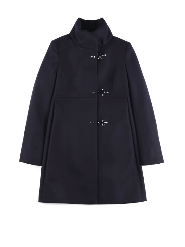 Cappotto in lana blu