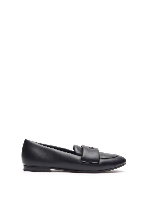 Puff loafers in black nappa leather