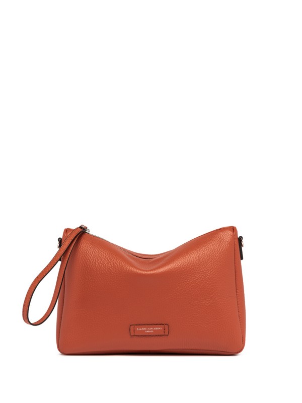 Nora clutch bag in hammered leather