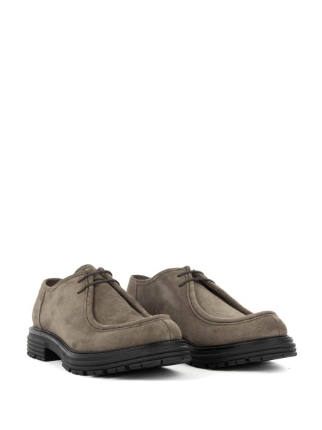 Mud suede moccasin with laces 2