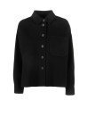 Black Wool Jacket with Buttons