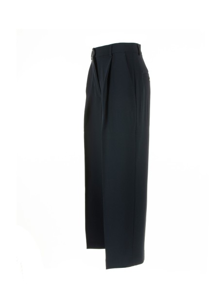 High Waisted Trousers Navy Blue 2
