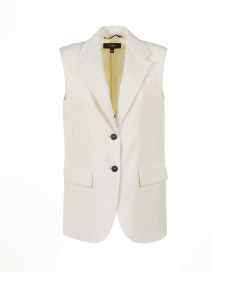 Single Breasted Vest Ivory