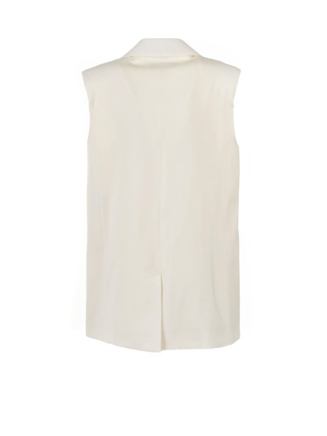 Single Breasted Vest Ivory 2
