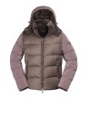 Men's Cocoa Quilted Down Jacket with Hood