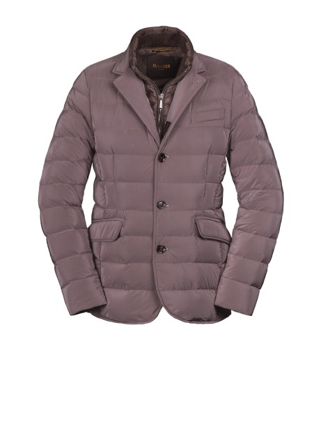 Men's Cocoa Short Quilted Down Jacket