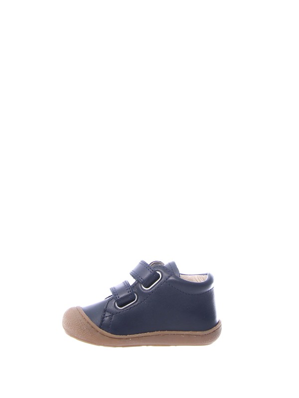 First steps blue leather shoes with strap