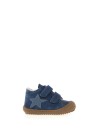 Scarpine primi passi blu in suede con strap