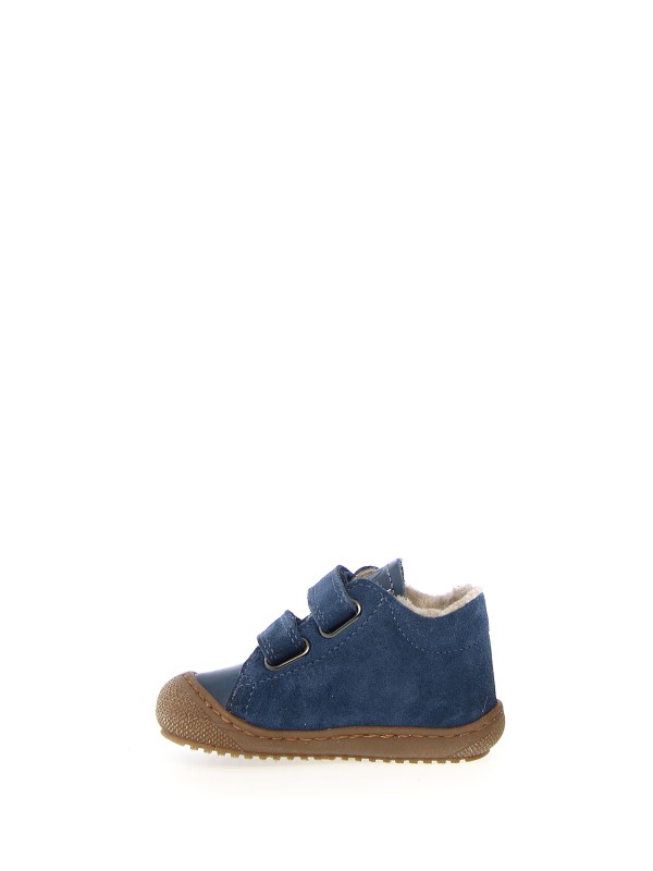 First steps shoes in blue suede with strap