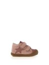 Scarpine primi passi rosa in suede con strap