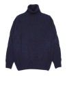 Blue Wool Turtleneck Sweater