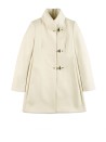 Virgin coat in white cream