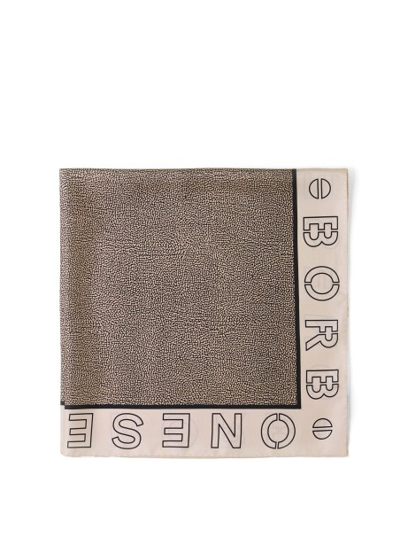 Foulard written logo in silk