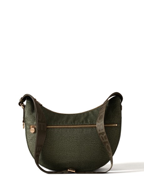 Luna Hobo middle shoulder bag in military green Op fabric