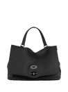 Postina daily medium leather bag with shoulder strap