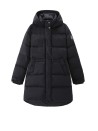 Women's Long Down Jacket Black with Hood