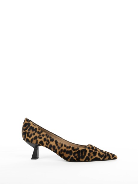 Arnet Leopard Print Leather Pumps