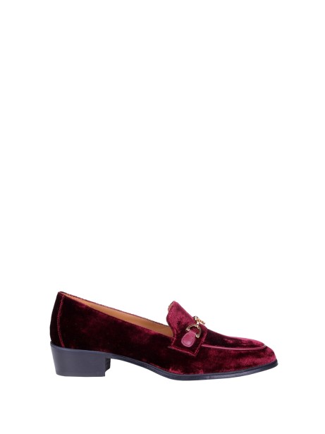 Axel Burgundy Velvet Moccasin