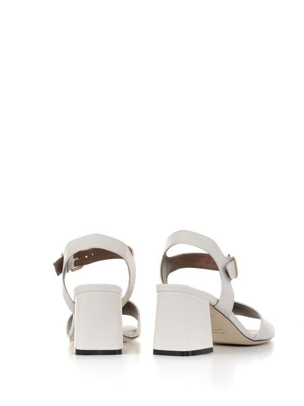 Nappa leather sandal with strap