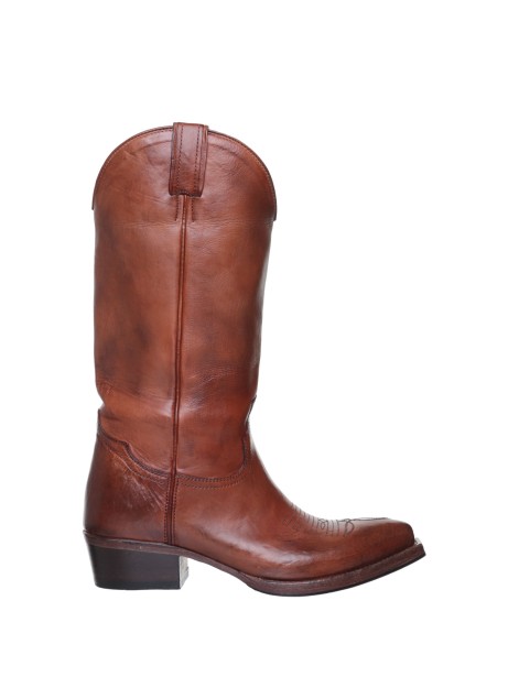 Western Boots in brown leather