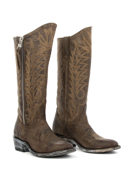 Razz Chocolate Texan Boot with Round Toe 2