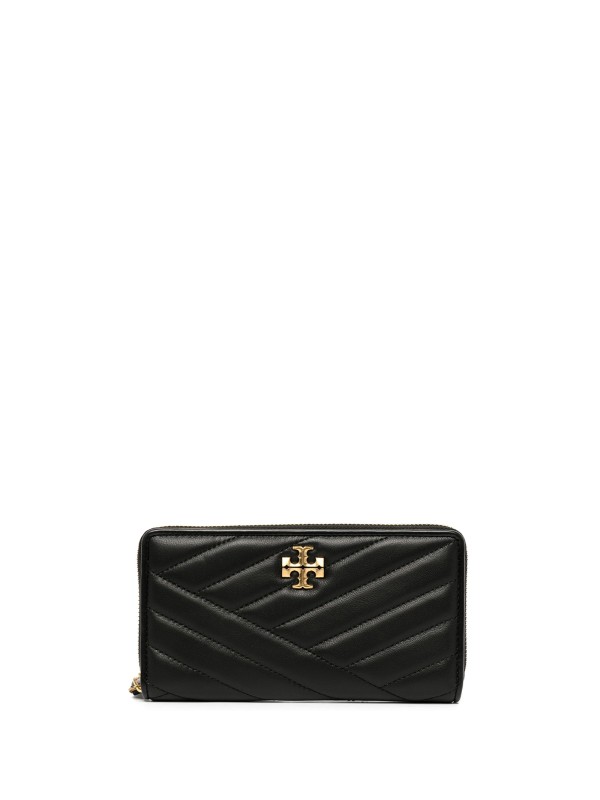 Kira Zip Continental Wallet Black Leather