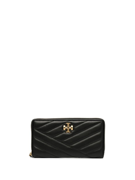 Kira Zip Continental Wallet Black Leather