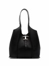 T Timeless Shopping Bag in Black Leather