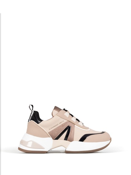 Beige Marble sneaker with laces