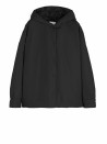 Black Down Jacket with Hood Women