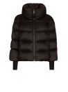 Black Quilted Down Jacket with Zip Women