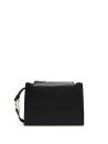 Nuvola S black leather shoulder bag