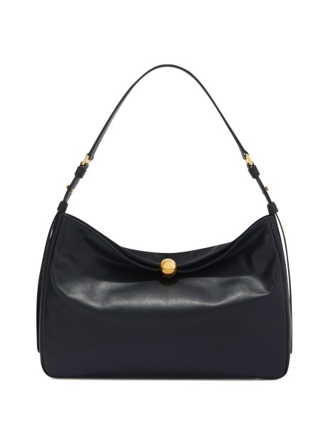 Sfera Soft Shoulder Bag Black Leather