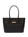 Shopping bag Goccia L black leather