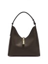 Goccia M Choco Leather Shopping Bag