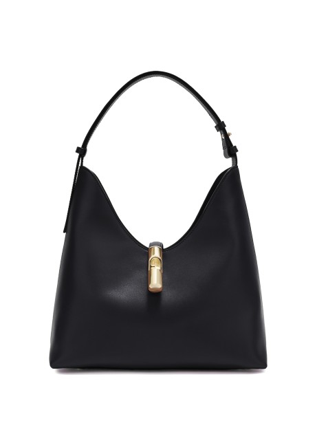 Shopping bag Goccia M black leather