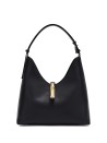 Shopping bag Goccia M black leather