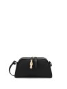 Goccia mini black leather shoulder bag