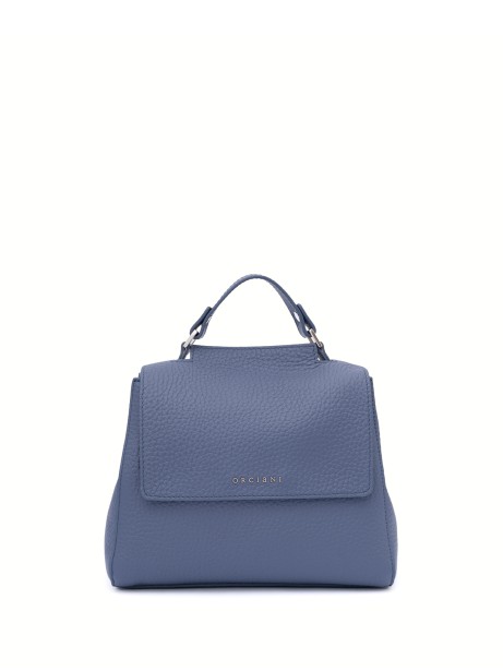 Sveva S shoulder bag blueberry leather with shoulder strap