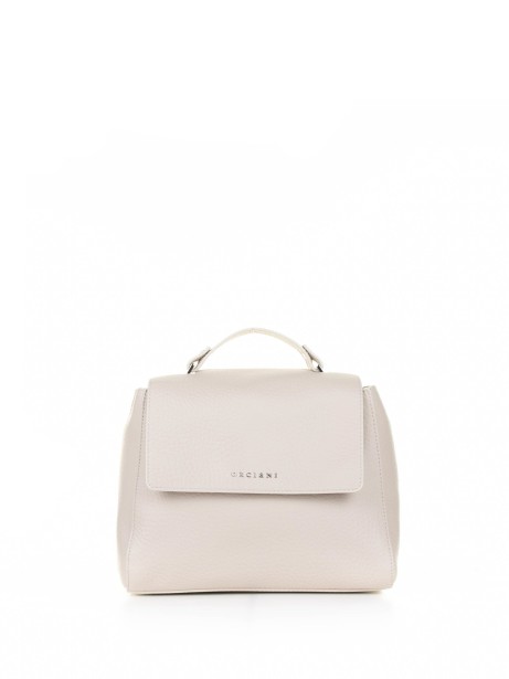 Sveva S shoulder bag in ivory leather with shoulder strap