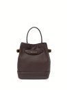 Becky Choco Leather Bucket Bag